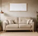 Classic Beige 3-Seater Sofa