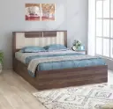 Eco King Bed In Lyon Walnut Finish