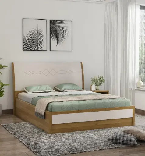 Pearl King Bed In Ceramic High Gloss Finish