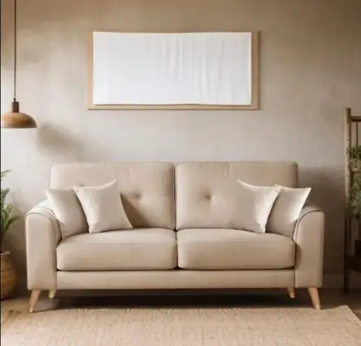 Classic Beige 3-Seater Sofa