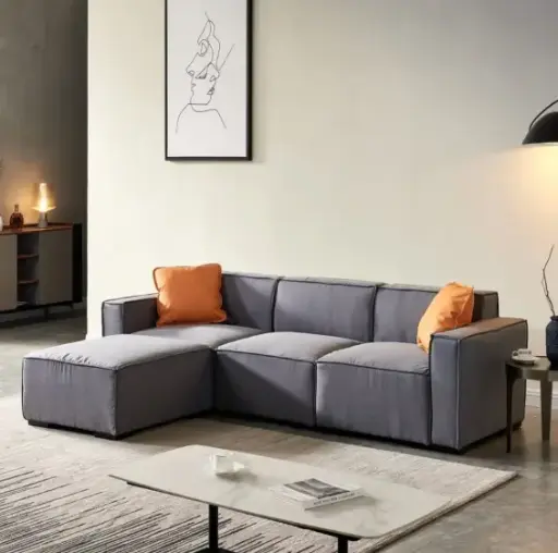 Elegant Gray Sofa